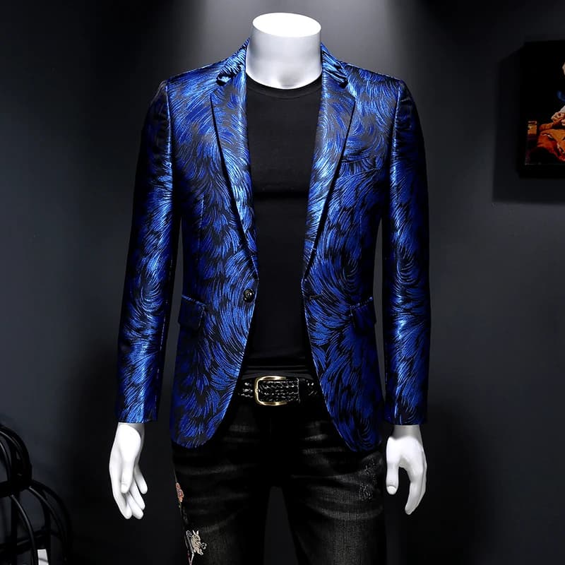 New Men Blazer Homme Stage Outfit