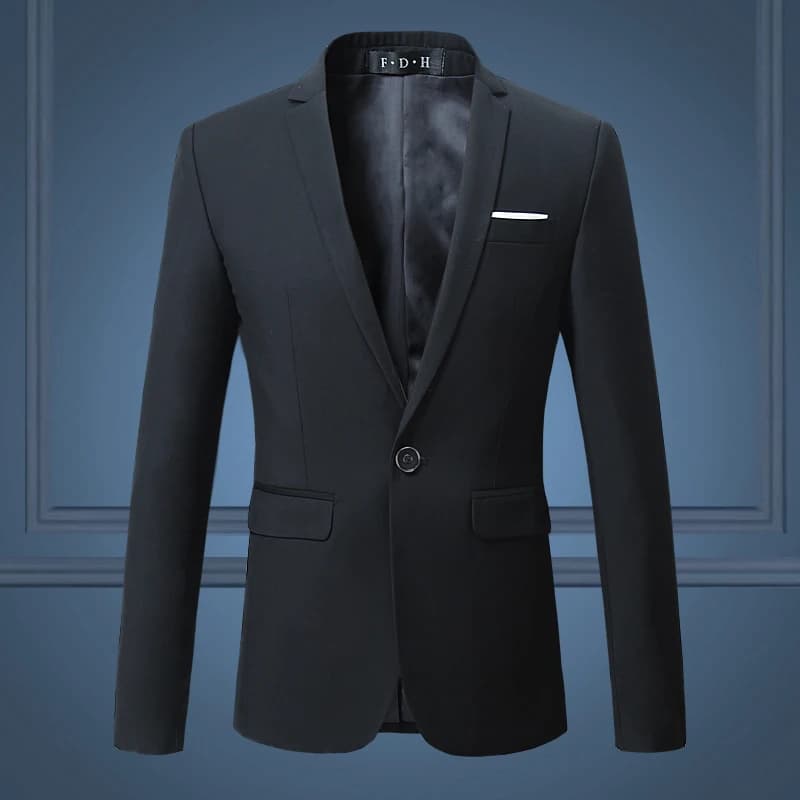 New High Quality Gentleman Men Slim Casual Large Size business Casual Blazer