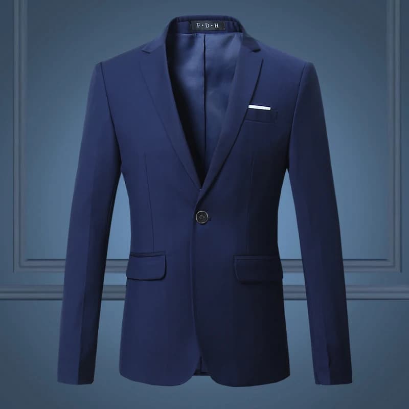 New High Quality Gentleman Men Slim Casual Large Size business Casual Blazer