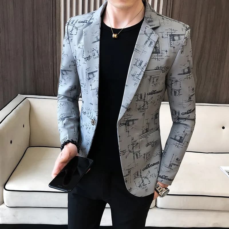 New Men Blazer Spring Fashion High Quality