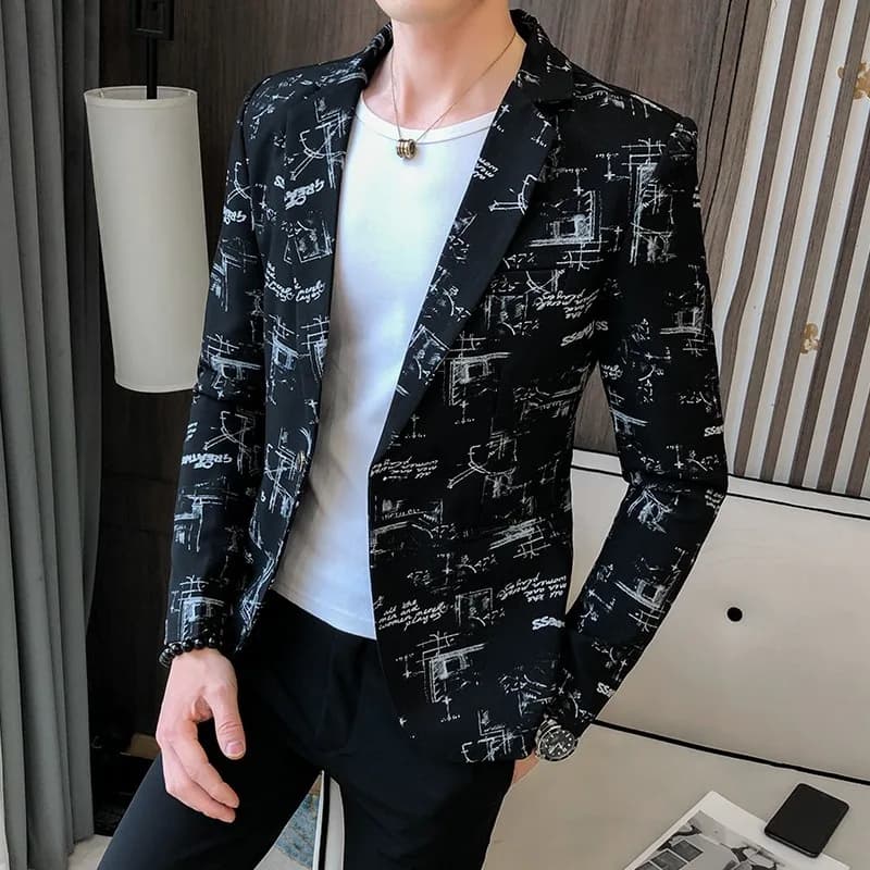New Men Blazer Spring Fashion High Quality