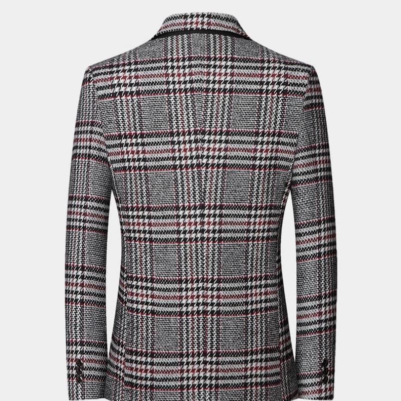 New Men Plaid Business Casual Blazers Spring Autumn