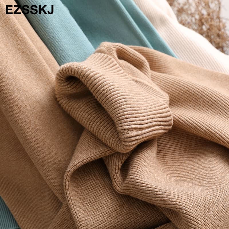 Women’s 2-Piece Knit Set | Turtleneck Sweater & Jogger Pants