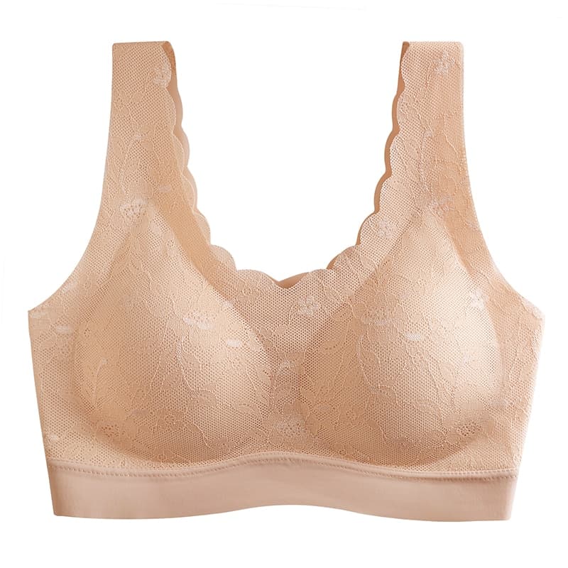 Latex Seamless Bra Women Push Up Underwear Cooling Gathers Shock-Proof Pad Female Intimate Fashion Soft Comfortable Bralette
