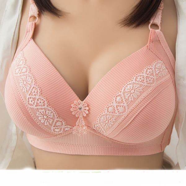 Big breast Women Underwear Bra Big Size Hot Wire Free Thin Soft Wire Less Bralette Unpadded Push Up Bra