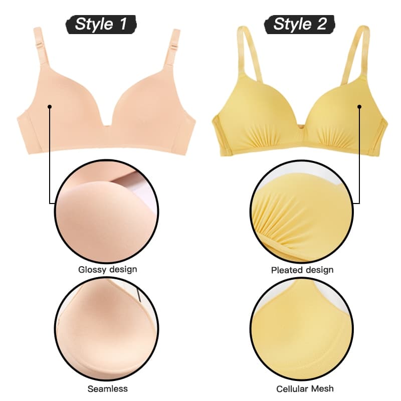 Seamless Push Up Bra for Women No Wire Brassiere A B Cup Underwear Sexy Bra Three Quarters(3/4 Cup)  Lingerie