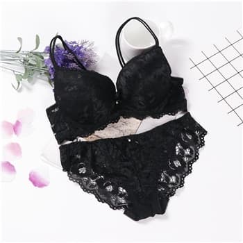 Japanese Fashion Women Underwear Set Lingerie Pink  Panties And Bra Set