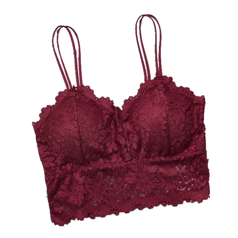 Women Push Up Wireless Lace Bra Top Women Plus Size Bralette Underwear Lingerie Full Cup