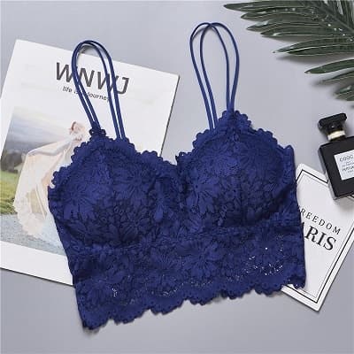 Women Push Up Wireless Lace Bra Top Women Plus Size Bralette Underwear Lingerie Full Cup