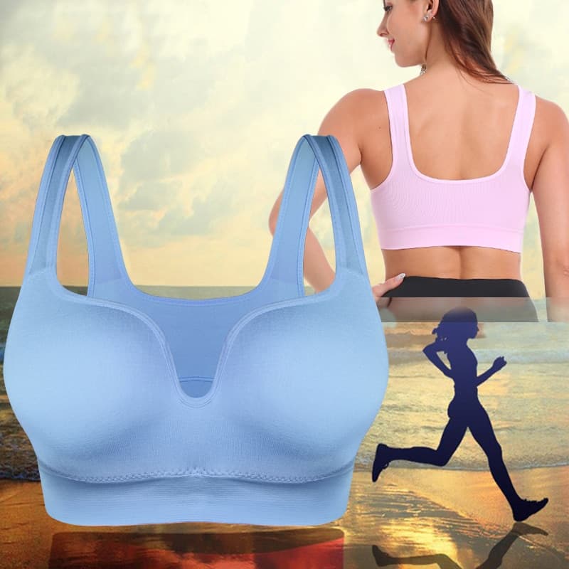 Women Sport Bra Yoga Shirt Fitness Running Vest Underwear Padded Bra Crop Sports Workout Top Wireless Push Up Brassiere