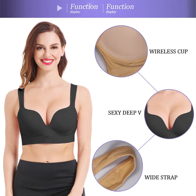 Women Sport Bra Yoga Shirt Fitness Running Vest Underwear Padded Bra Crop Sports Workout Top Wireless Push Up Brassiere