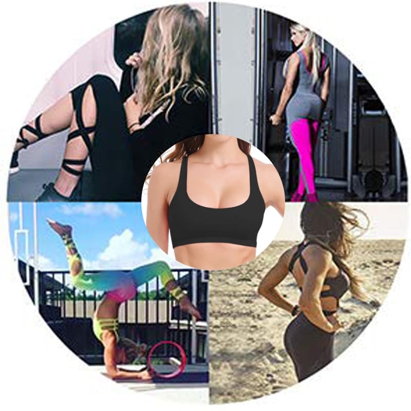 Cross Back Open Halter Sport Bra Sexy Vest Top Fitness Women Running Sport Yoga Shirt Bra Gym Compression Brassiere