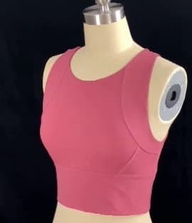Women Sport Bra Clothes Bra Texture High-coverage Long Style Yoga Bra Removable Cups Gym Training Fitness Bra