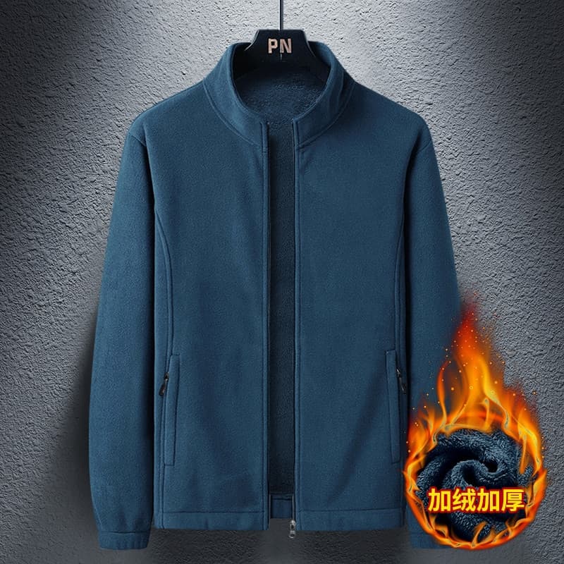 Winter Fleece Jacket Coat Polar Fleece Thick Warm Stand Outdoor Jacket Fashion Trend Casual Streetwear Jacket Men Clothing
