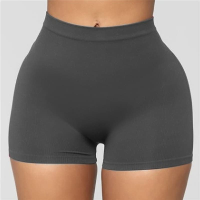 Summer Hot Women Casual High Elastic Waist Tight Fitness Short Slim Skinny Dancing Shorts Solid Color Female Girl Exercise Shorts