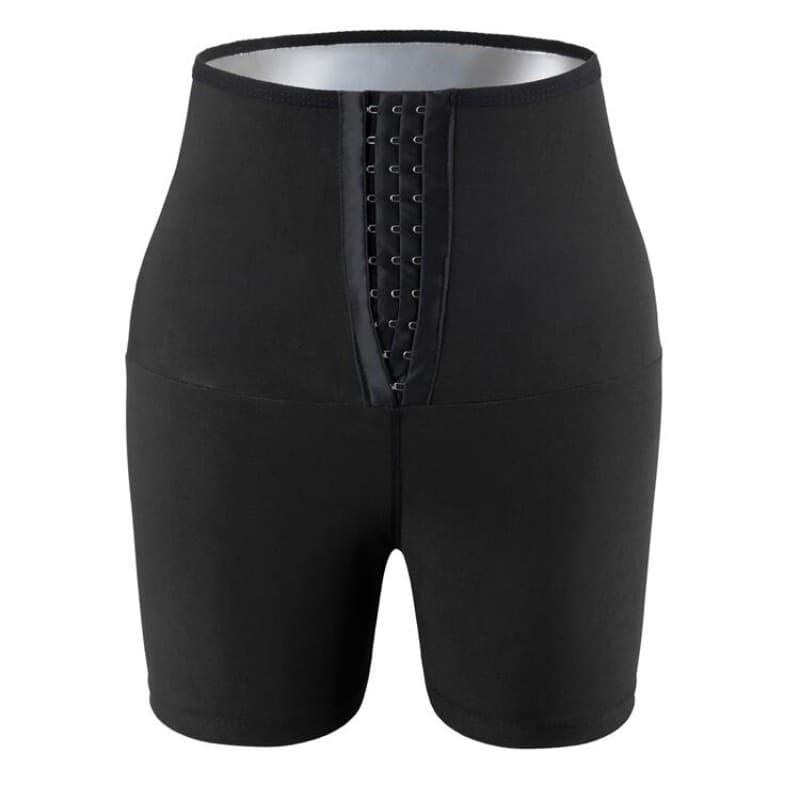Women Abdomen Control Hip Lifting Sweat Pants Sauna Beam High Waist Body Fitness Breasted Three-Point/Five Point Shorts
