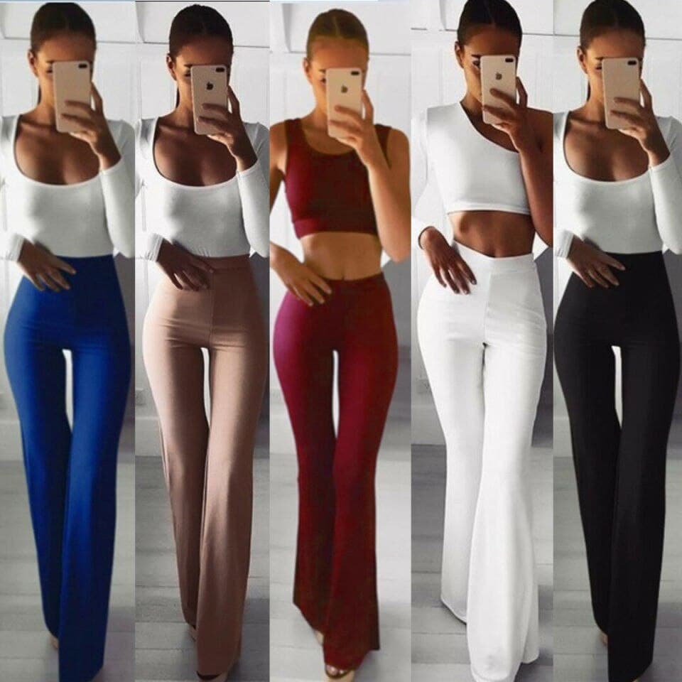 Summer Autumn Solid Elegant Pants