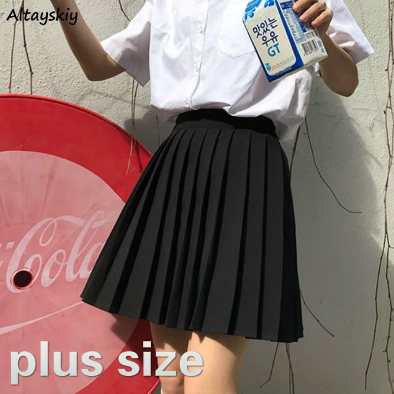 Women Pleated High Waist Skirts