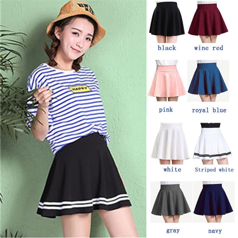 Winter Summer Style Women Skirt Elastic Faldas Ladies Midi Skirts Sexy Girl Mini Short Skirts