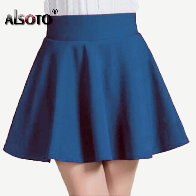 Winter Summer Style Women Skirt Elastic Faldas Ladies Midi Skirts Sexy Girl Mini Short Skirts