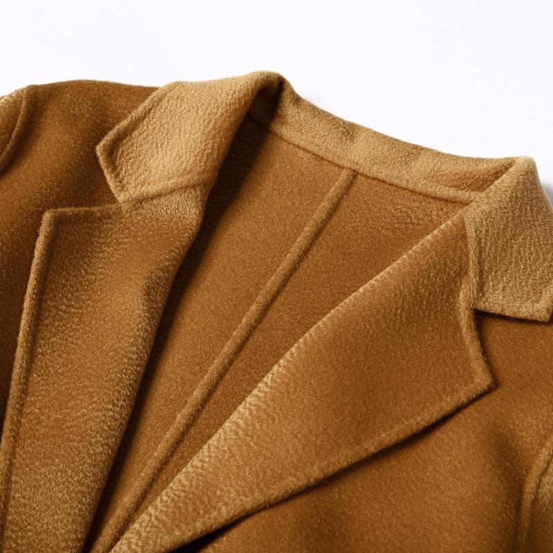New Women Winter Wool Coat Dress European And American Water Wave Cashmere Coat Medium and Long  Double Sided Women Cloth Coat