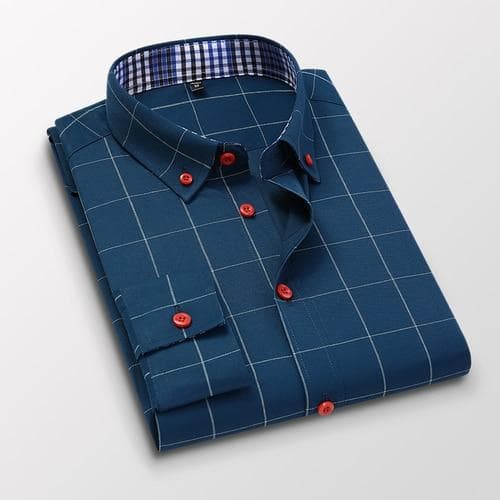Men Summer Casual Cotton Dress Shirt Long Sleeved Male Slim Fit Spring Lapel Business dress shirt Tops Brand clothing 5XL