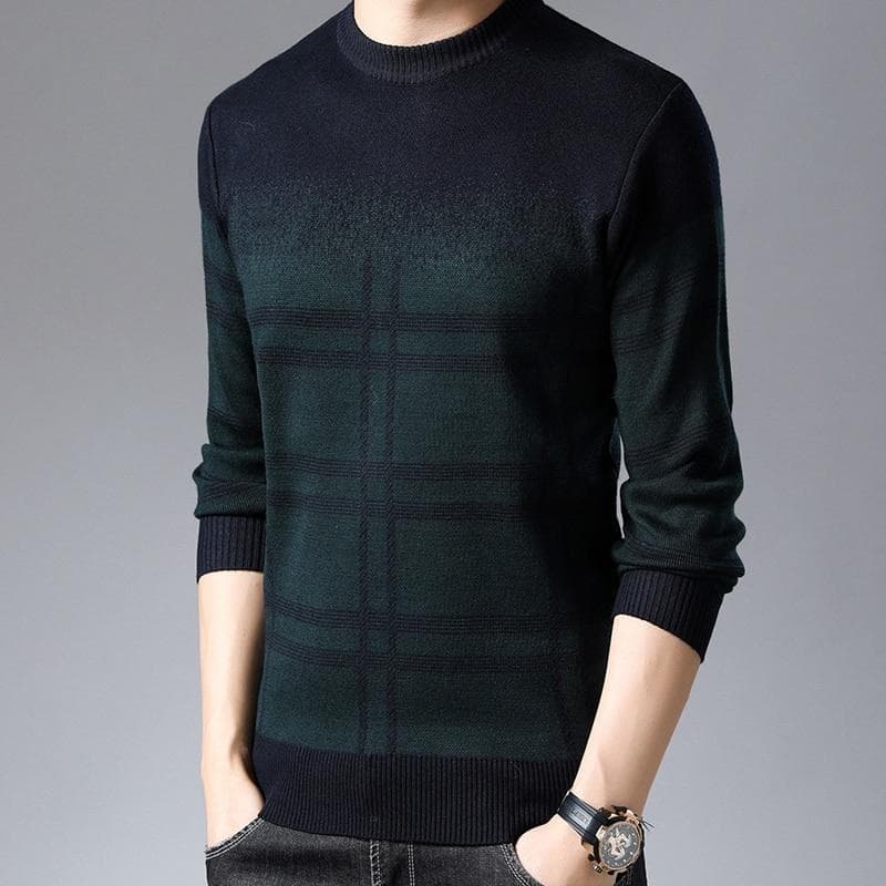 New Fashion Brand Men Pullover Thick Slim Jumper Sweater Knitwear Wool Winter Korean Style Casual Clothing Men