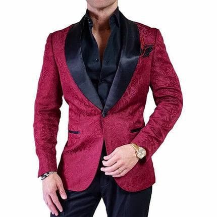Men Wedding Groom Dress Suit Jacquard white Groom Tuxedos
