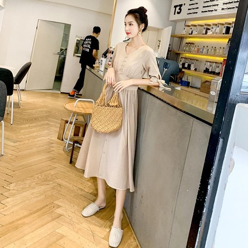 Women Clothing Long Sleeve Maxi Dress Oversized Kaftan Shirt Dress Plus Summer – view 3