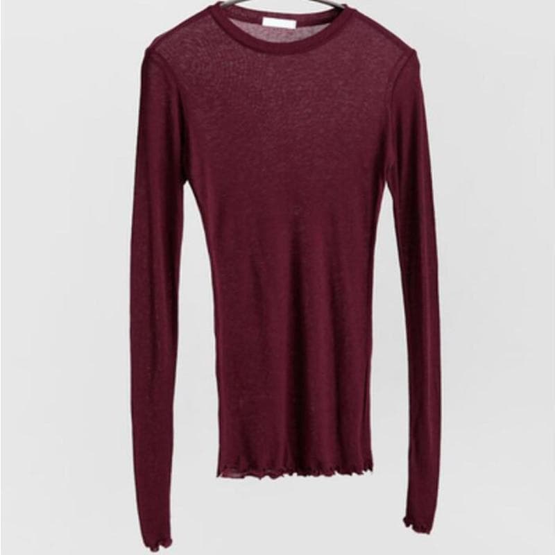 High Quality Women Slim Plain Cotton T Shirt Elastic Basic T shirts Female Casual Tops Long Sleeve Sexy Thin T shirt