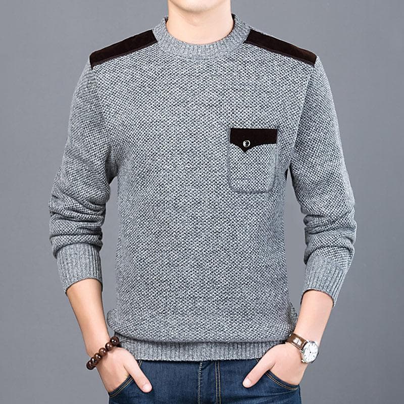 New Fashion Men Pullovers Slim Fit Sweater Jumpers Knitwear O Neck Autumn Korean Style Casual Clothing Male