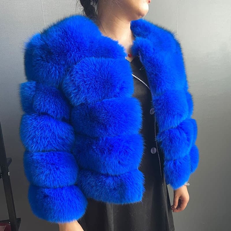 New Women Winter Warm Jacket Coat Natural Fox Fur Coat Real Fox Fur Jacket Winter Thick Warm Jackets Vest Custom Made xxxxxl