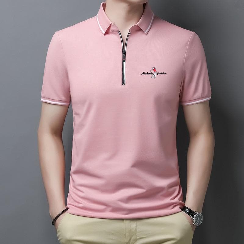 Men Summer Polo Short Sleeve Shirt