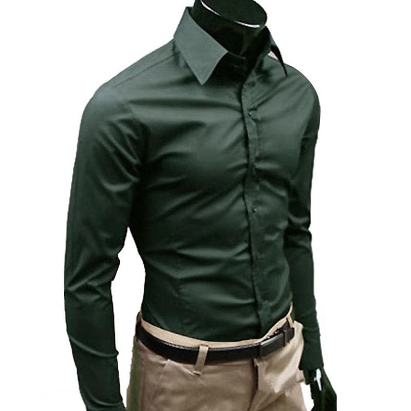 New Argyle luxury Men Business Style Dress shirt Slim Soft Comfort Slim Fit Styles Long Sleeve Casual Dress Shirt Gift For Men
