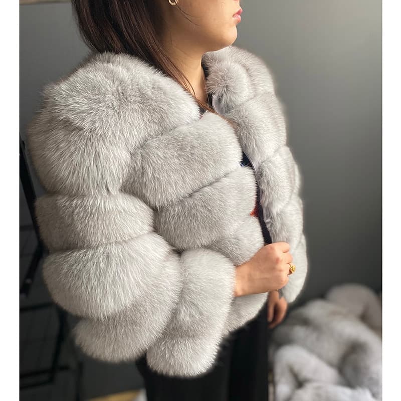 New Women Winter Warm Jacket Coat Natural Fox Fur Coat Real Fox Fur Jacket Winter Thick Warm Jackets Vest Custom Made xxxxxl
