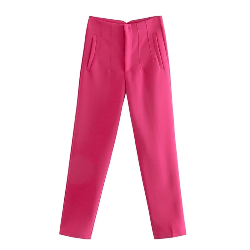 New Women Office Wear Pants Beige Black Pants For Women High Waist Streetwear Y2k Pants Spring Fashion Woman Trousers