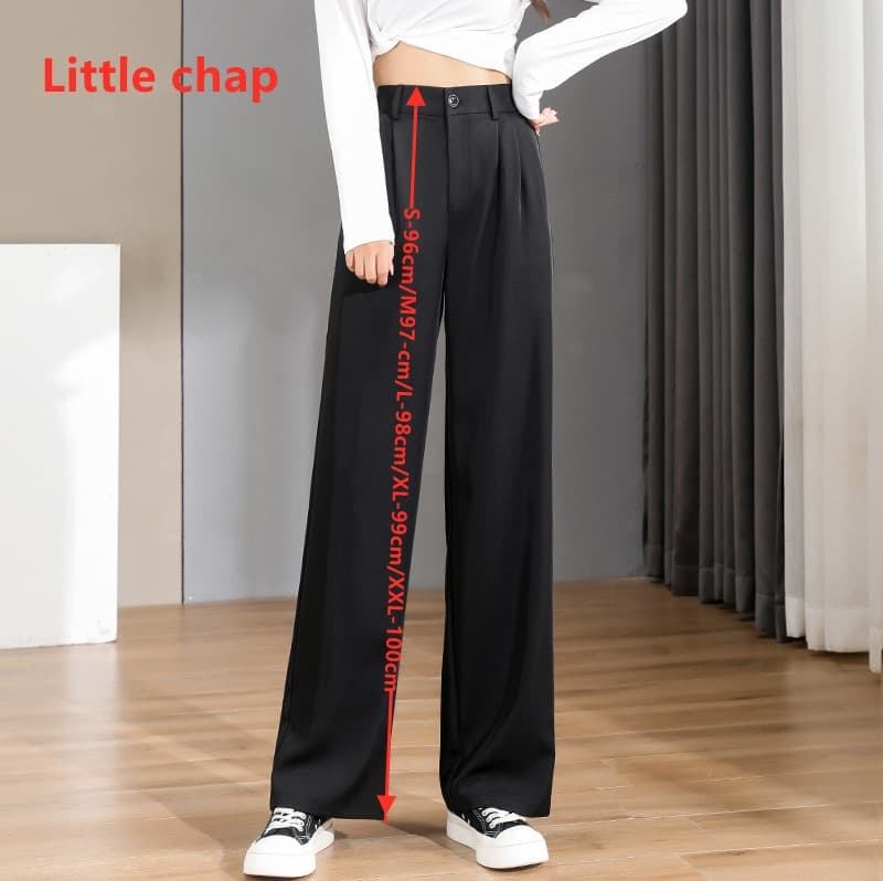 Women Chic Office Wear Straight Pants Vintage High Ladies Trousers Baggy Korean Spring Summer Autumn Wide Leg Female – view 2