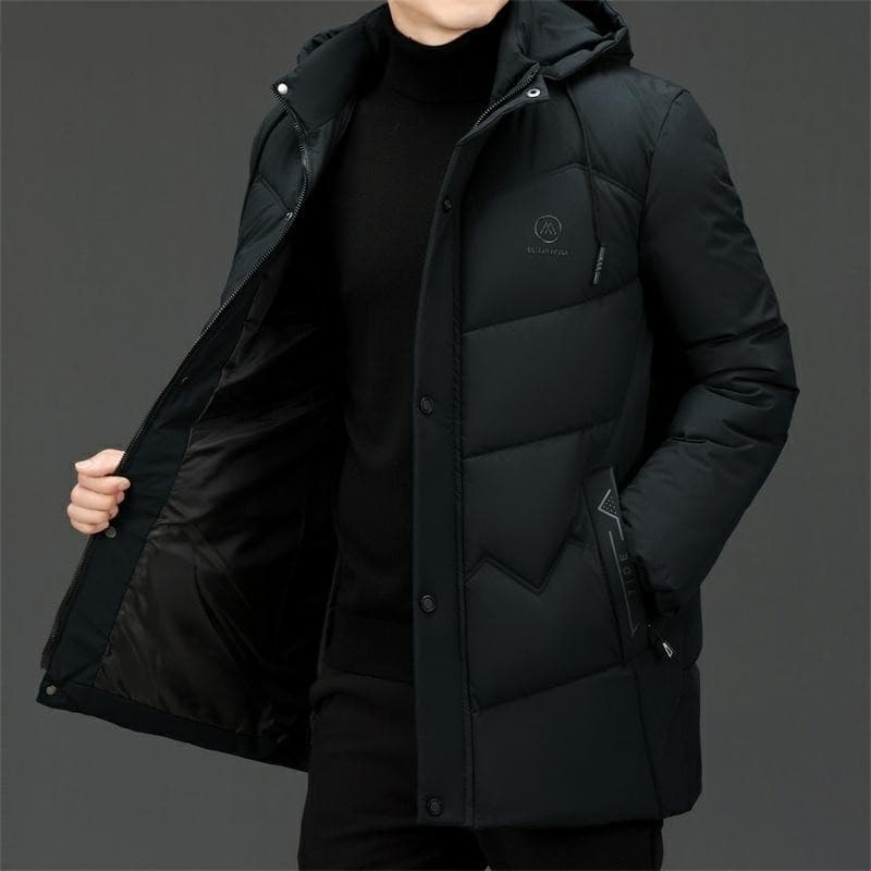 New Thicken Warm Winter Designer Brand Hooded Windproof Casual Fashion Parka Jacket Men Windbreaker Puffer Coats Clothes Men