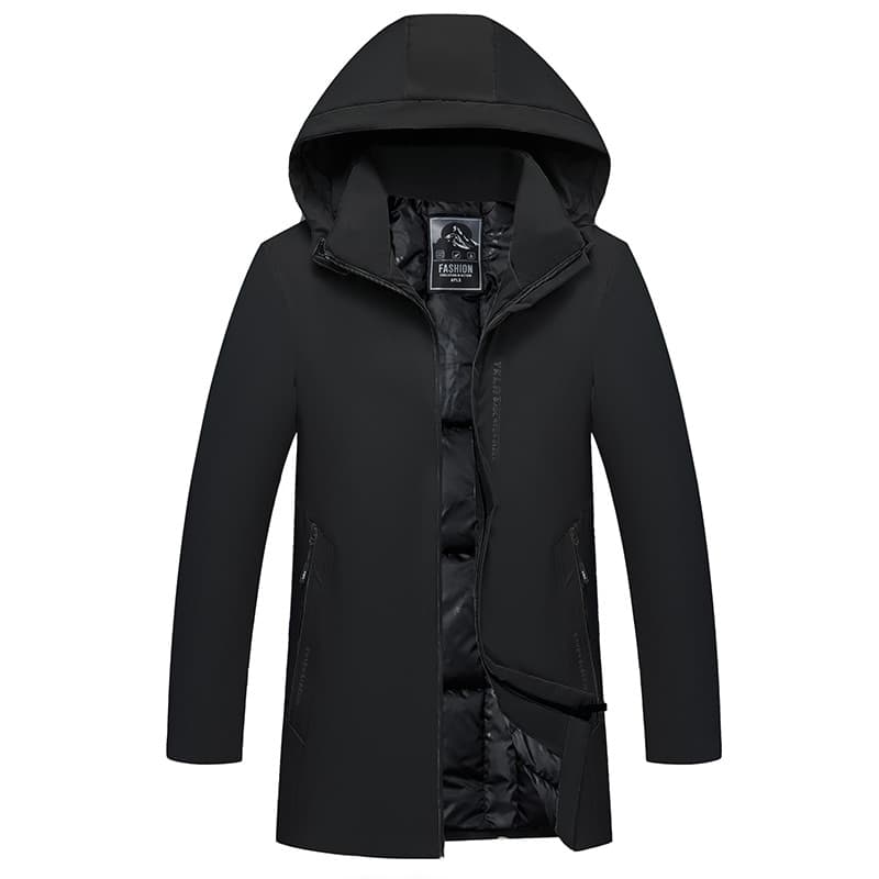 New Men Winter Warm Thick Parkas Plus Size Cotton Detachable Hat Jacket Men 5XL Outwear Pocket Men 5XL Classic Coat