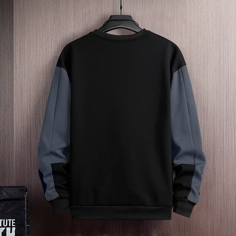 New Solid Color Black White Patchwork Sweatshirt Men Hoodies Spring Autumn Hoody Casual Streetwear Clothes