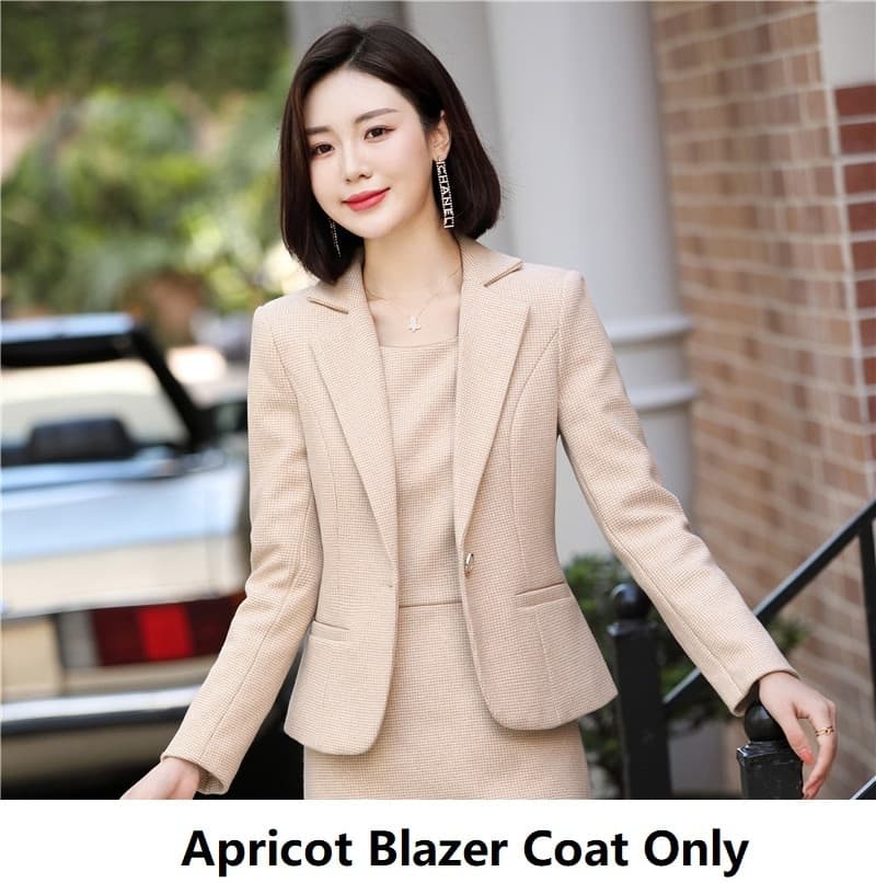 New High Quality Fabric Oversize Formal Women Business Suits with Dress and Jackets Coat OL Styles Ladies Office Work Wear Blazers