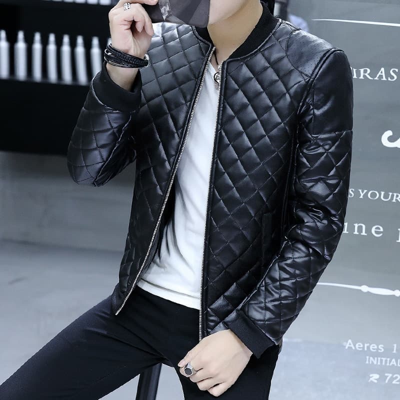 New Men Casual Leather Jackets Trendy Men Jackets Thin Leather Jackets Youth Korean Autumn and Winter Jackets Casaco Masculino