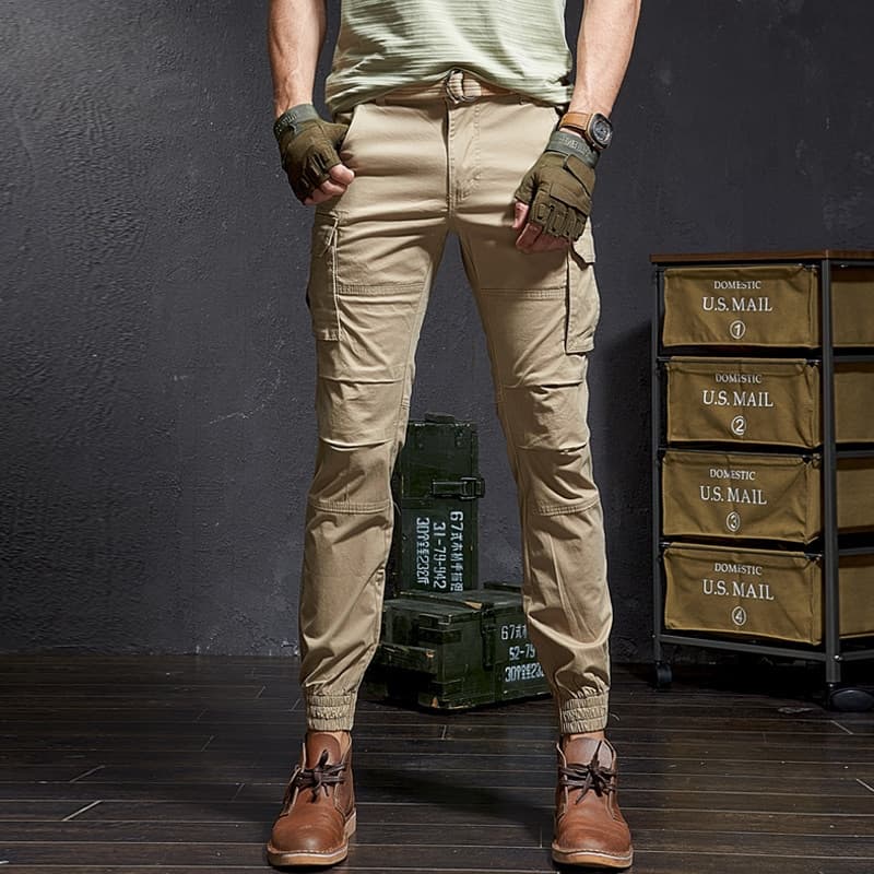 New High Quality Slim Military Camouflage Casual Tactical Cargo Pants Streetwear Harajuku Joggers Men Clothing Trousers