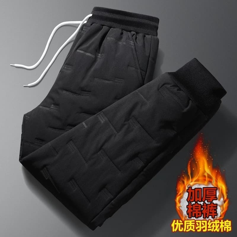 New Winter High Quality Pant Male Warm Thicken Down Trouser Men Casual Pants Mens Down Cotton Trousers Men