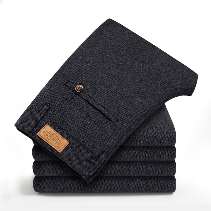 New Spring and Autumn New Classic Style Men Casual Pants Business Fashion Black Blue Elastic Regular Fit Brand Trousers Male