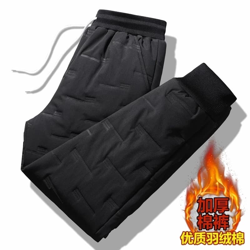 New Winter High Quality Pant Male Warm Thicken Down Trouser Men Casual Pants Mens Down Cotton Trousers Men