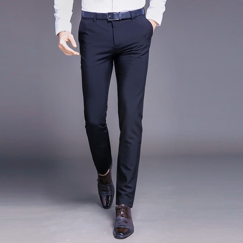 New Fashion High Quality Cotton Men Suit Pants Straight Spring Autumn Long Male Classic Business Casual Trousers Full Length