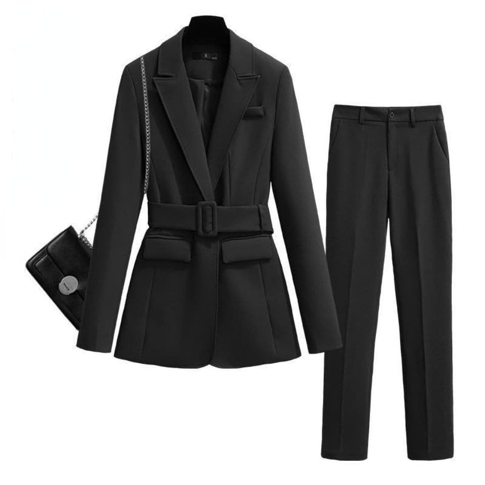New Autumn Women Purple Simple Blazer Work Office Ladies Suit Blazer Coat Fashionable Professional Suit Two Piece Suit