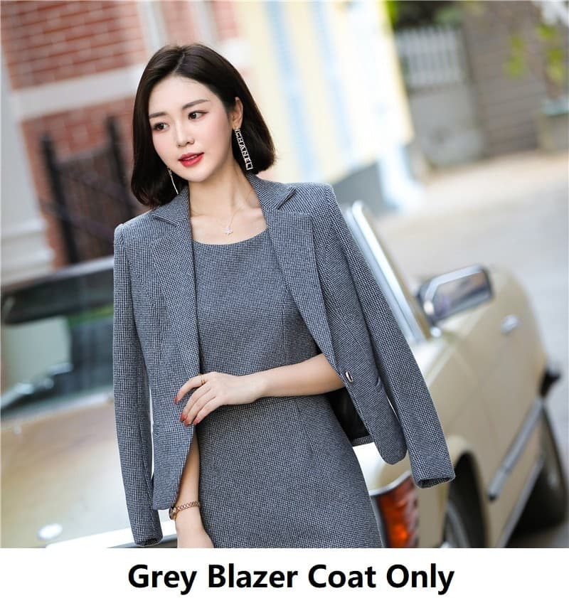 New High Quality Fabric Oversize Formal Women Business Suits with Dress and Jackets Coat OL Styles Ladies Office Work Wear Blazers