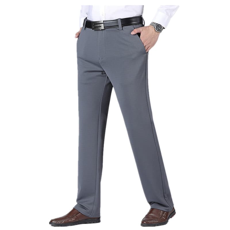 New Formal Pants Men Thick Autumn Black Blue Grey Elastic Stretch Business Loose Suit Big Plus Size 46 48 50 52 Office Trousers